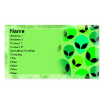 Space Alien Heads Business Card Templates