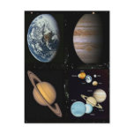 Space astronomy collage print post card