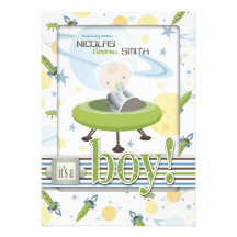 Space Baby Invitation Card B