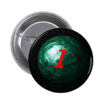 Space birthday badge button