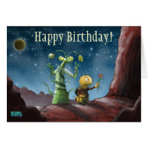 Space Bugs Adventure Birthday Card