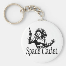 Space Cadet Black & White Keychains