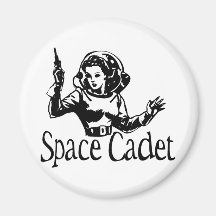 Space Cadet Black & White Magnets