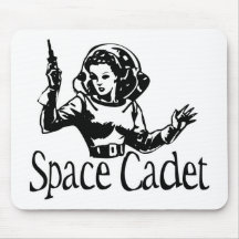 Space Cadet Black & White Mouse Pads