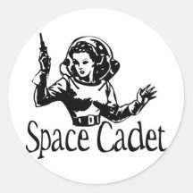 Space Cadet Black & White Sticker