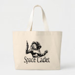 Space Cadet Black & White Tote Bags