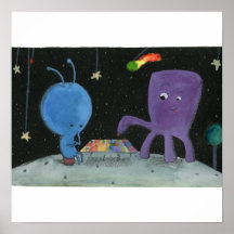 Space Checkers Print