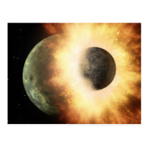 Space Collision Postcard