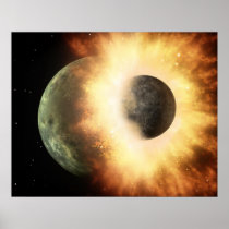 Space Collision Poster