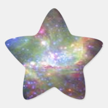 space colour star stickers