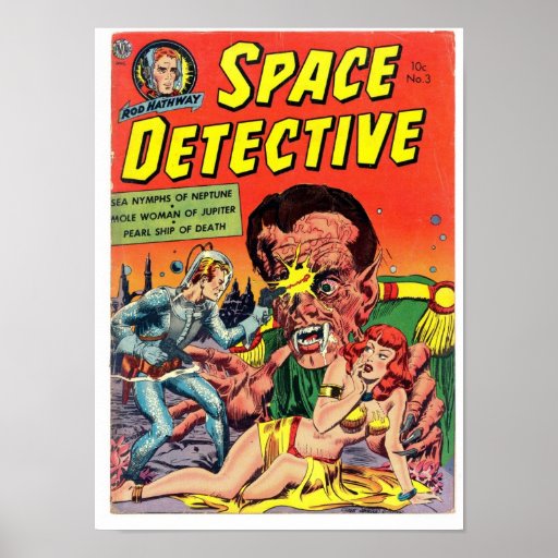Space Detective from Golden Age Comic Art Posters