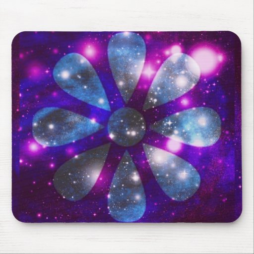 Space flower mouse pads