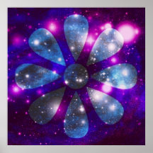 Space Flower Poster