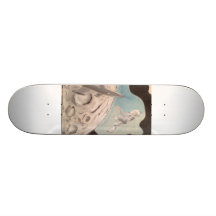 Space Girl, Ray gun girl, Sci Fi, Barbarella type Skate Board