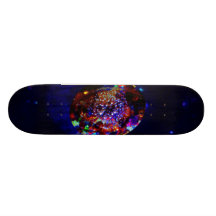 Space Marbles Rise into space on a Crystal Ball Custom Skate Board