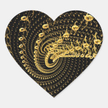 Space melody swirl stickers
