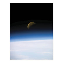 Space Photo Moon Rising Postcard