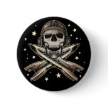 Space Pirate Round Button