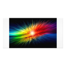 Space Rainbow background Personalized Photo Card