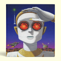 Space Robot Binder with Your Name binders