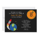 space ROCEKT earth boy custom BIRTHDAY invitation