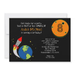 space ROCEKT earth boy custom BIRTHDAY invitation