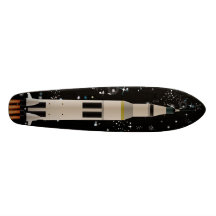 Space Rocket Skateboard Deck