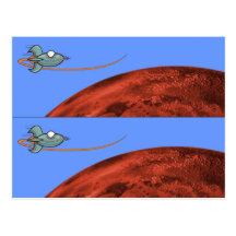 Space Ship book marker Postcard