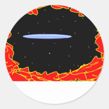 space ship re entering round stickers
