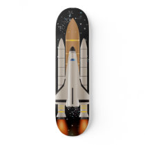 Space Shutle Launching Skateboard Deck