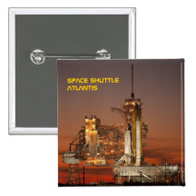Space Shuttle Atlantis Pinback Buttons