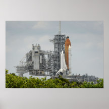 Space Shuttle Endeavour on the launch pad 2 Poster