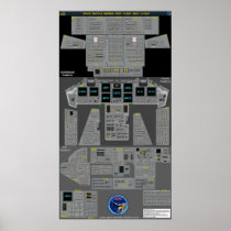 Space Shuttle Flight Deck Poster