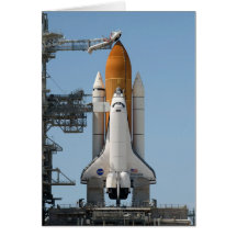 Space Shuttle on Launch Pad Greeting Card