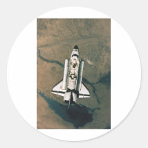 Space Shuttle Round Sticker