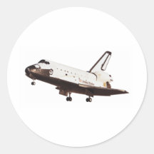 Space Shuttle Round Stickers