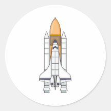 Space Shuttle Round Stickers