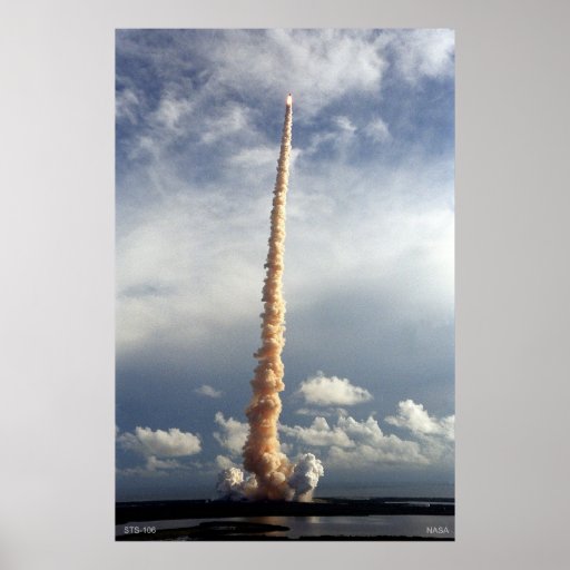 Space Shuttle STS-106 in flight Print