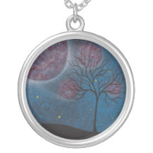 Space Silhouette Necklace #1