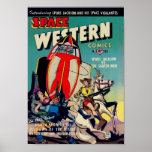 'Space Western' from Golden Age Comic Art Print