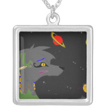 space wolf neckless jewelry