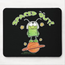Spaced Out Alien Mouse Pads