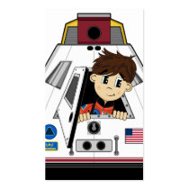 Spaceman and Capsule Bookmark Business Card Templates