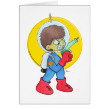 Spaceman Mad Greeting Card
