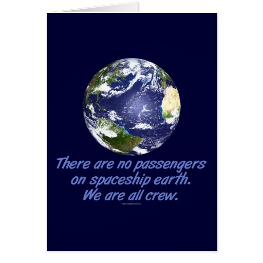 Spaceship Earth, Environment Greeting Card