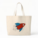 Spaceship Tote Canvas Bags