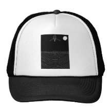 Spacey, simplistic design mesh hat