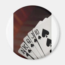 Spades Royal Flush Refrigerator Magnet