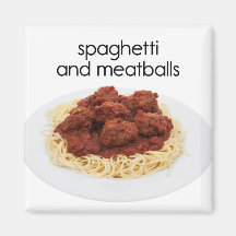 Spaghetti and Meatballs Refrigerator Magnet