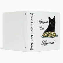 Spaghetti Cat Approved 3 Ring Binder